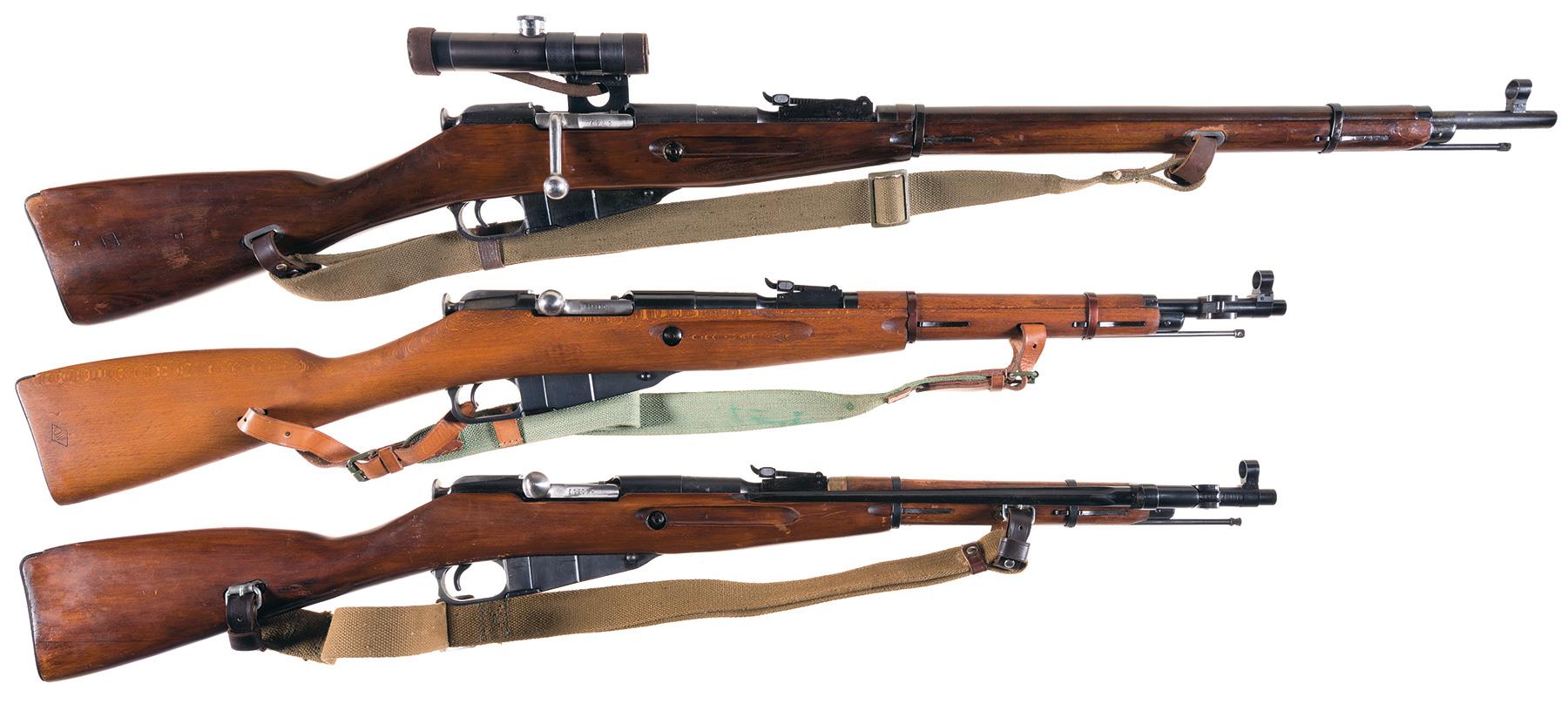 Three Mosin-Nagant Bolt Action Longarms | Rock Island Auction