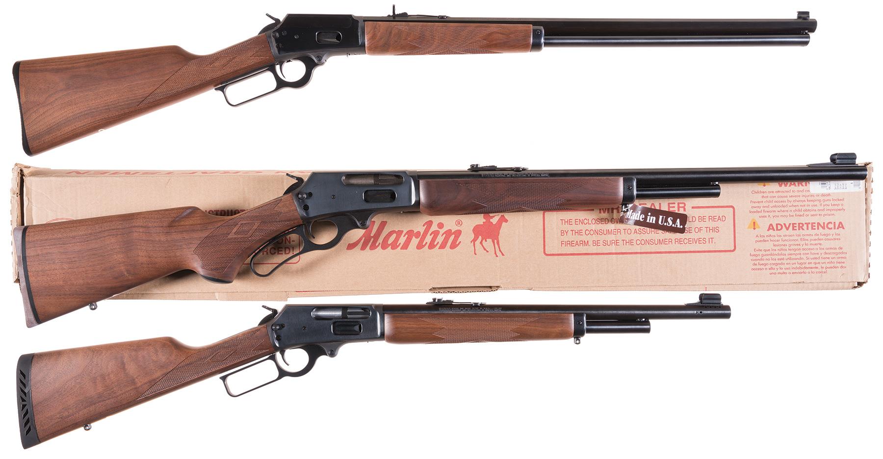 Three Marlin Lever Action Rifles Rock Island Auction