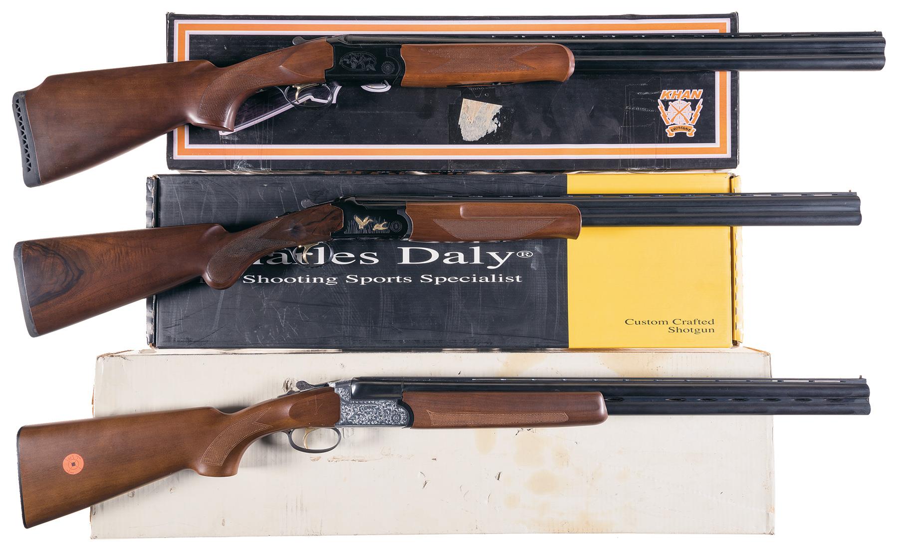 Three Engraved Over/Under Shotguns with Boxes | Rock Island Auction