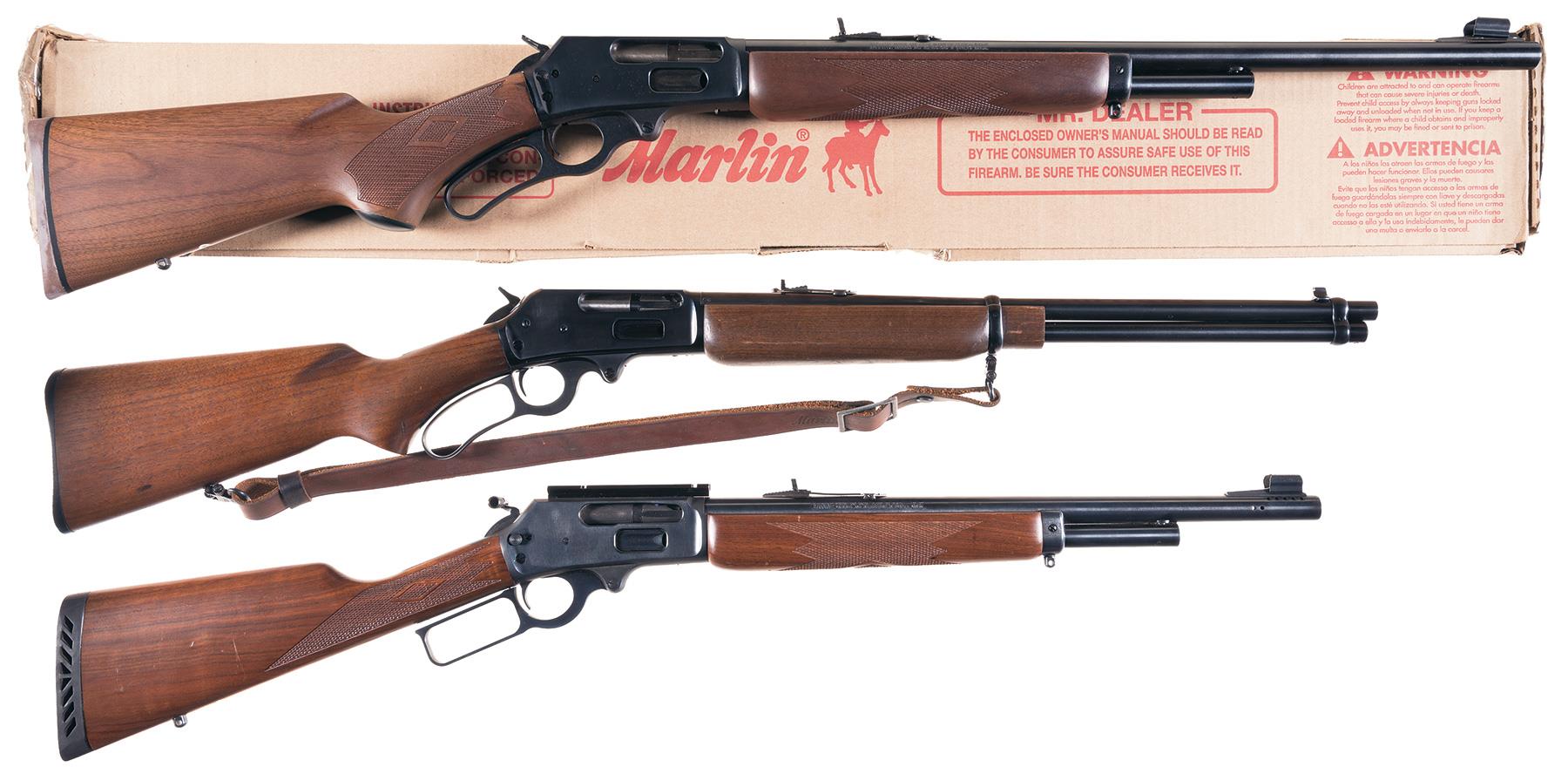 Three Marlin Lever Action Long Guns | Rock Island Auction