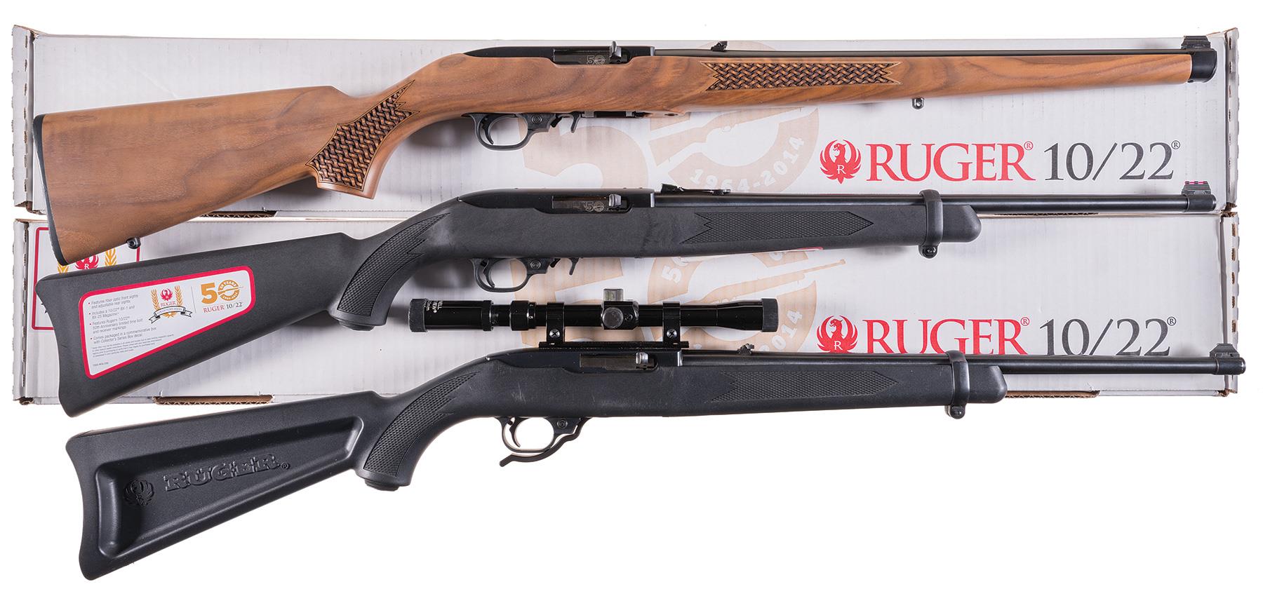 three-ruger-10-22-semi-automatic-rifles-rock-island-auction