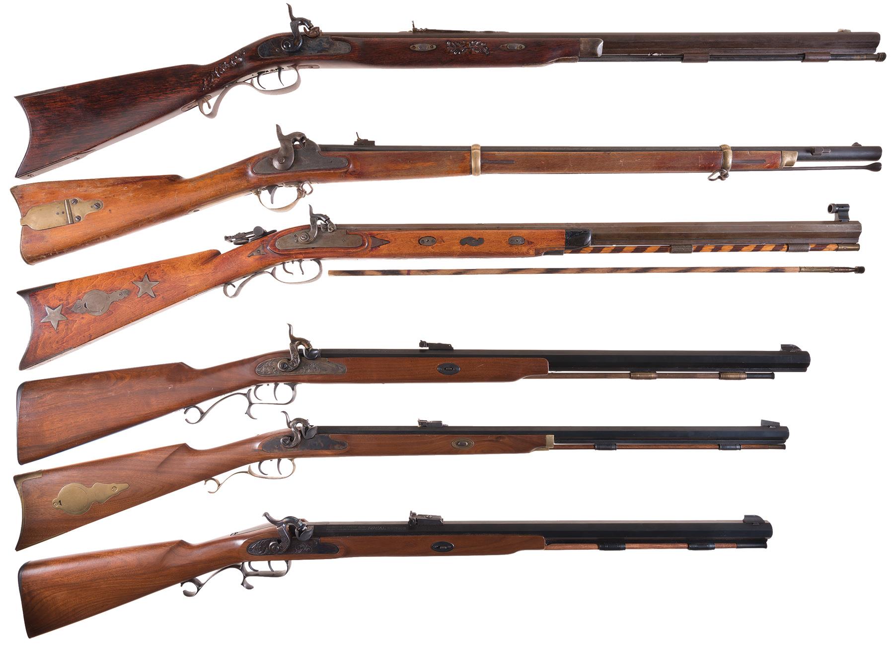 Six Modern Percussion Rifles -A) Lyman Great Plains Rifle | Rock Island ...