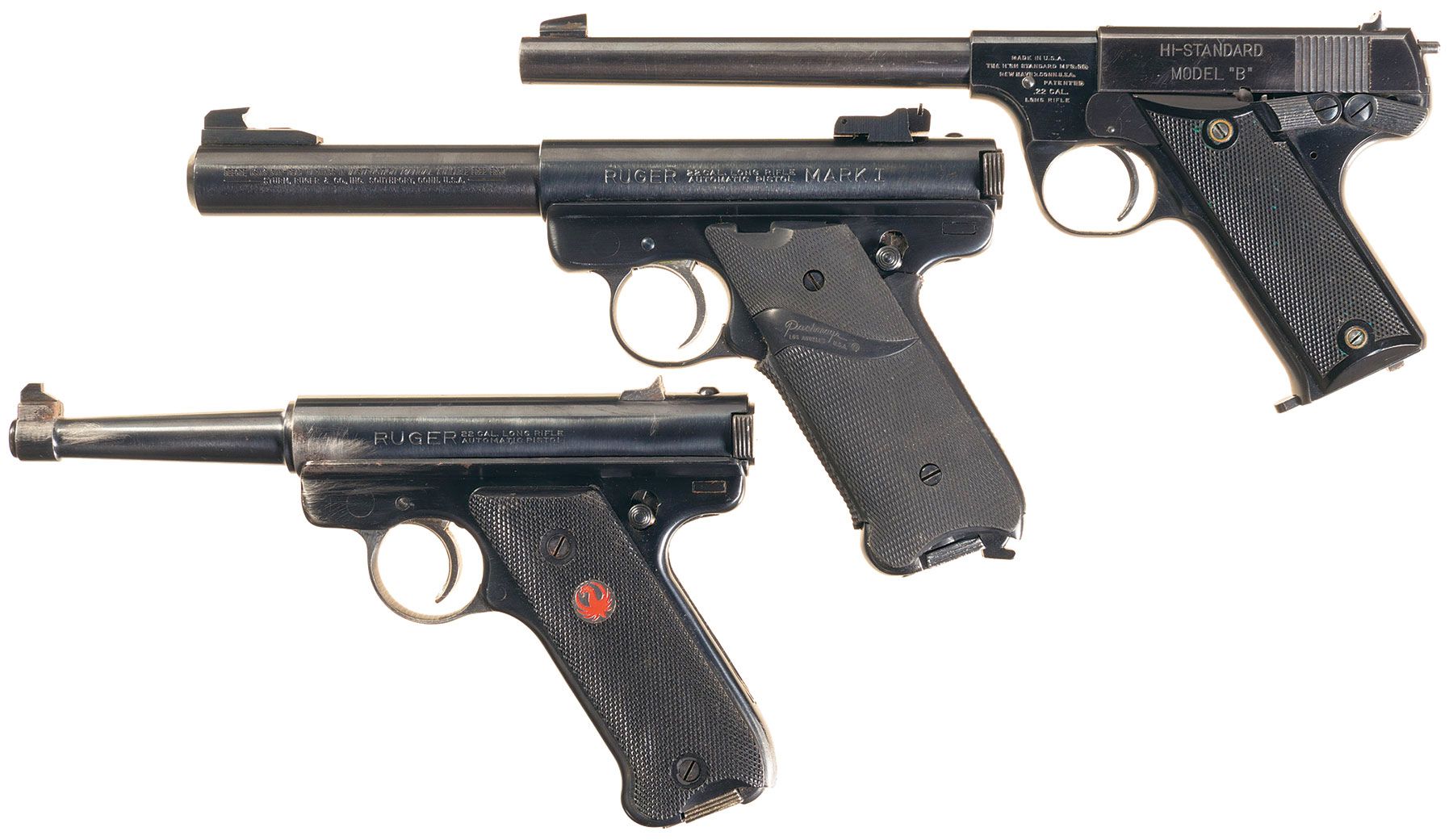 Three Semi-Automatic Pistols -A) High Standard Model B Pistol | Rock ...