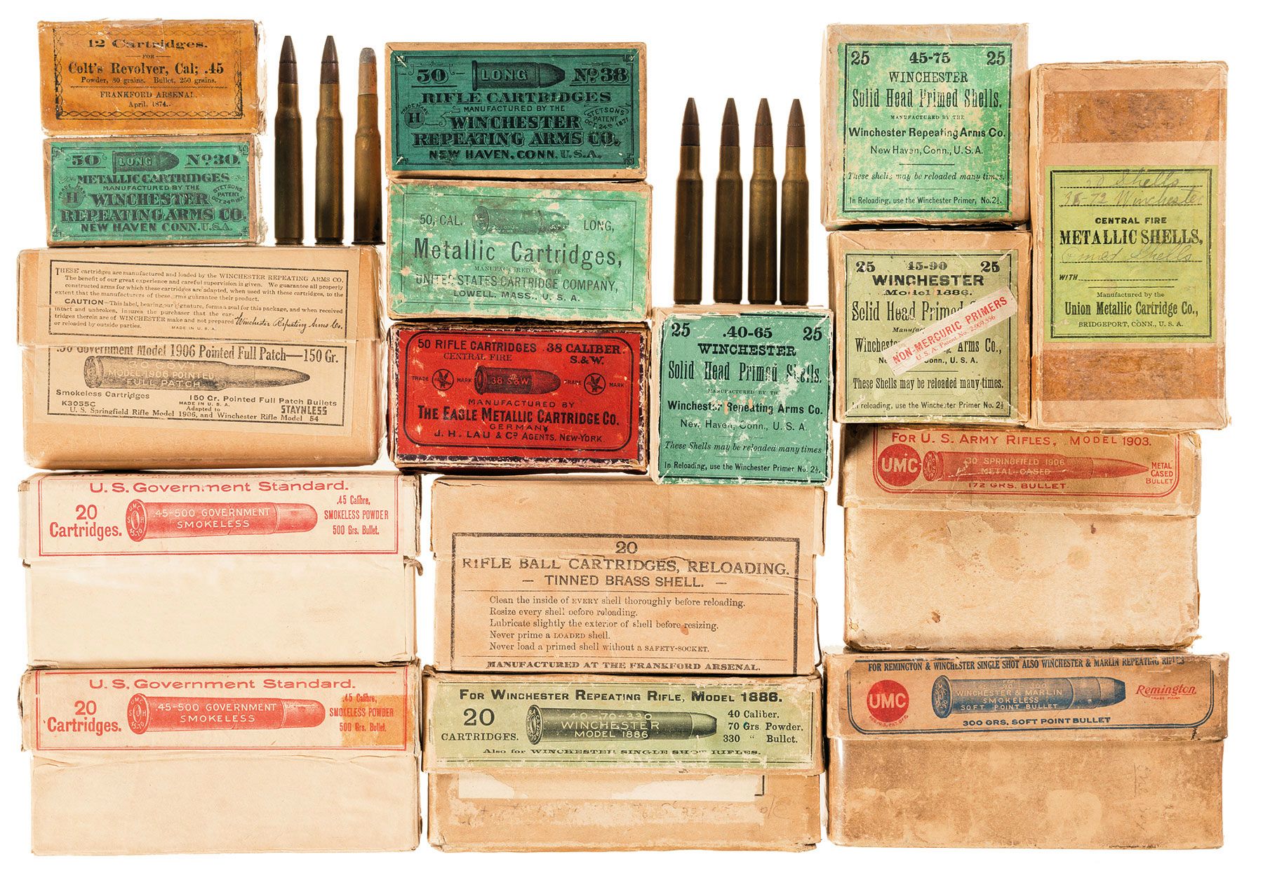 assortment-of-antique-ammunition-boxes-and-ammunition