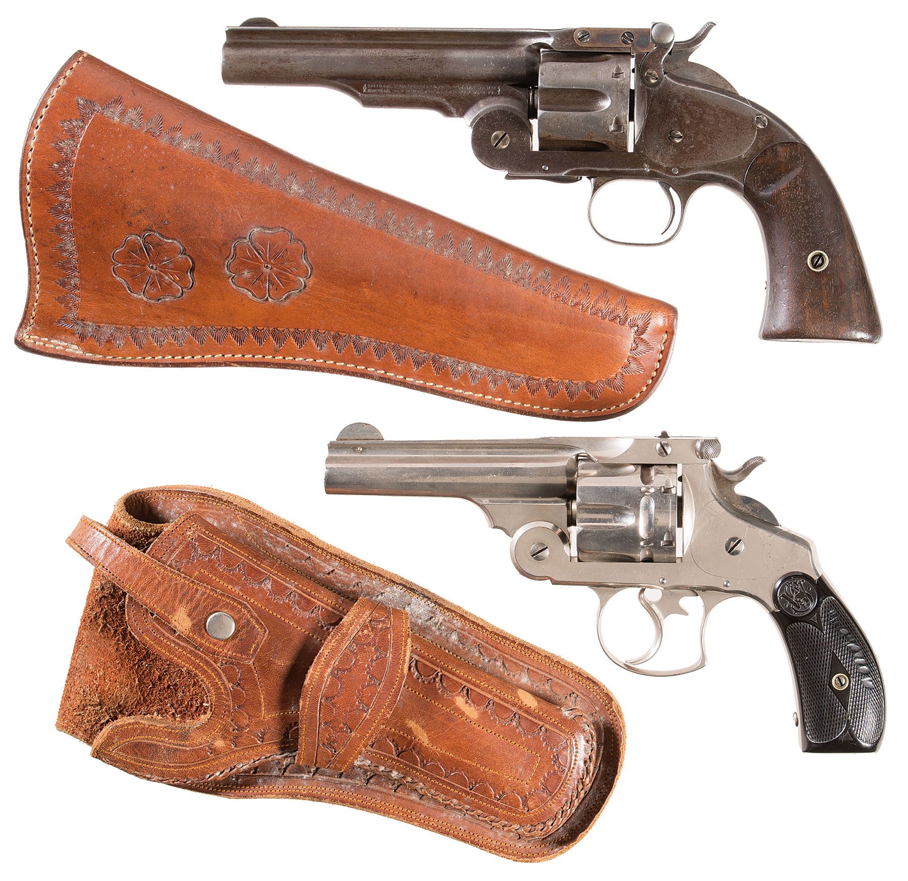 Two Smith & Wesson Top Break Revolvers with Holsters -A) S&W 2nd | Rock ...