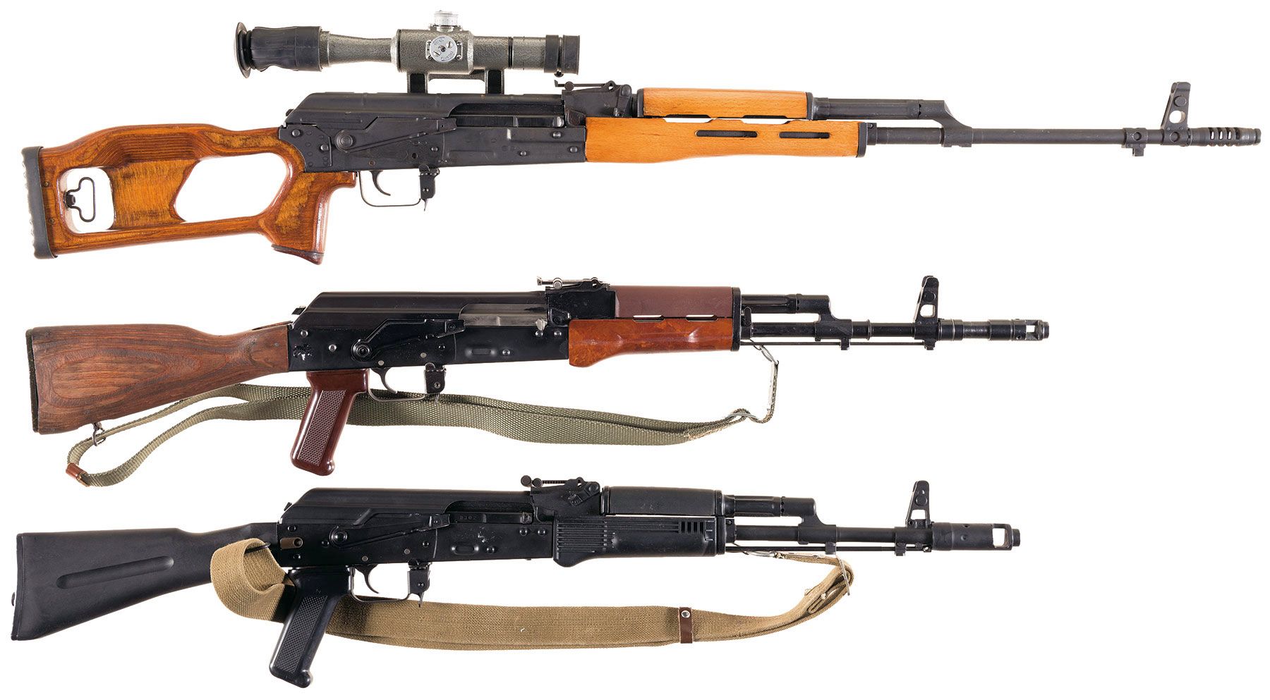 Three Semi-Automatic Rifles -A) Romarm PSL-54C Sniper Rifle with
