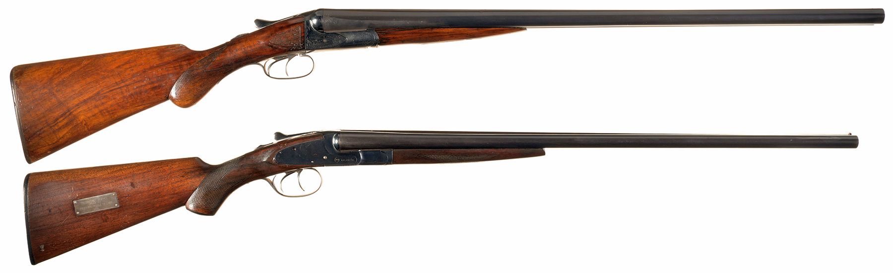 Two Double Barrel Shotguns -a) Engraved A.h. Fox Model B Shotgun 