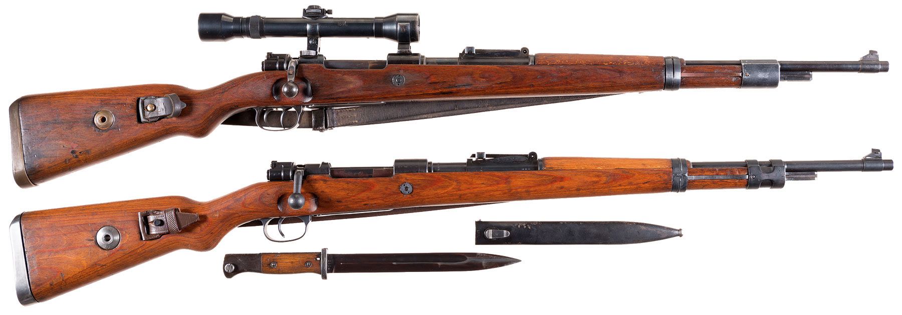 Two World War II German Military Bolt Action Rifles -A) Mauser M | Rock