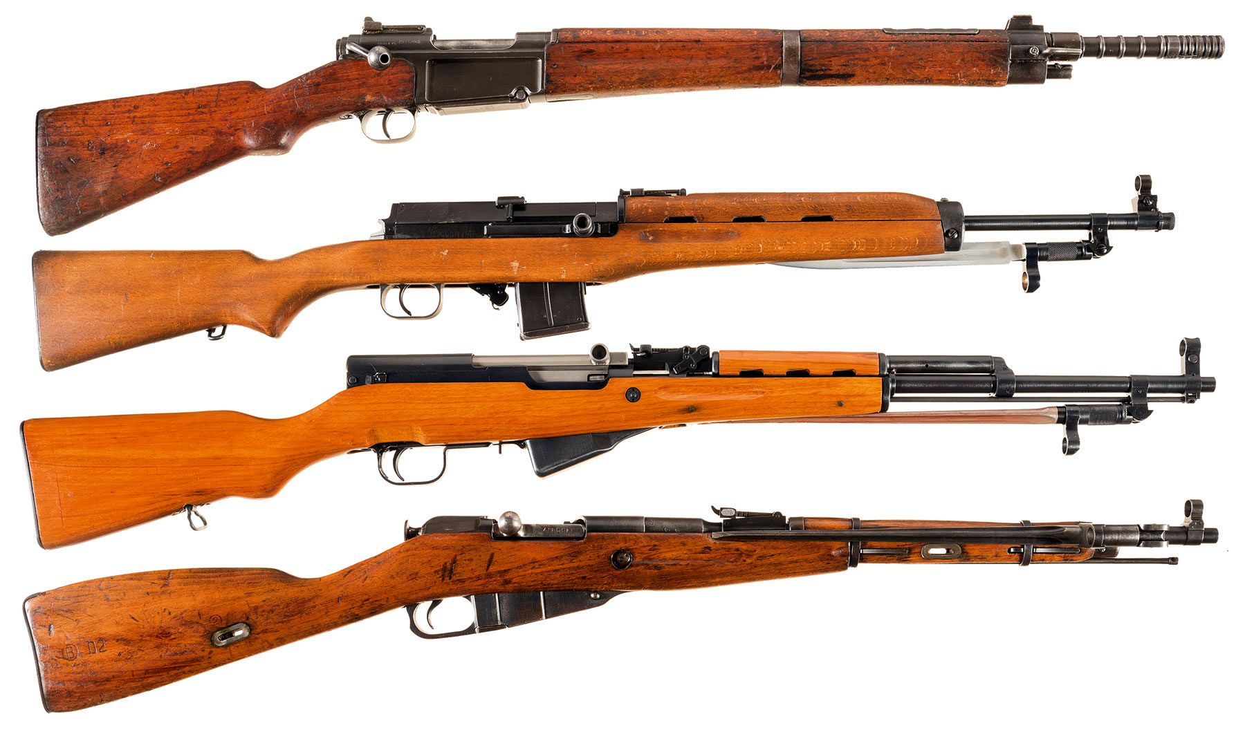 Four Longarms with Bayonets -A) French MAS Model 1936 Bolt Actio | Rock ...