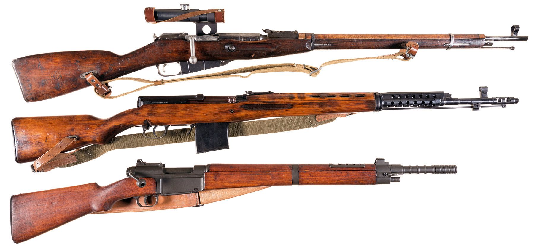 Three Military Rifles -A) Soviet Tula Arsenal Mosin-Nagant Model | Rock ...