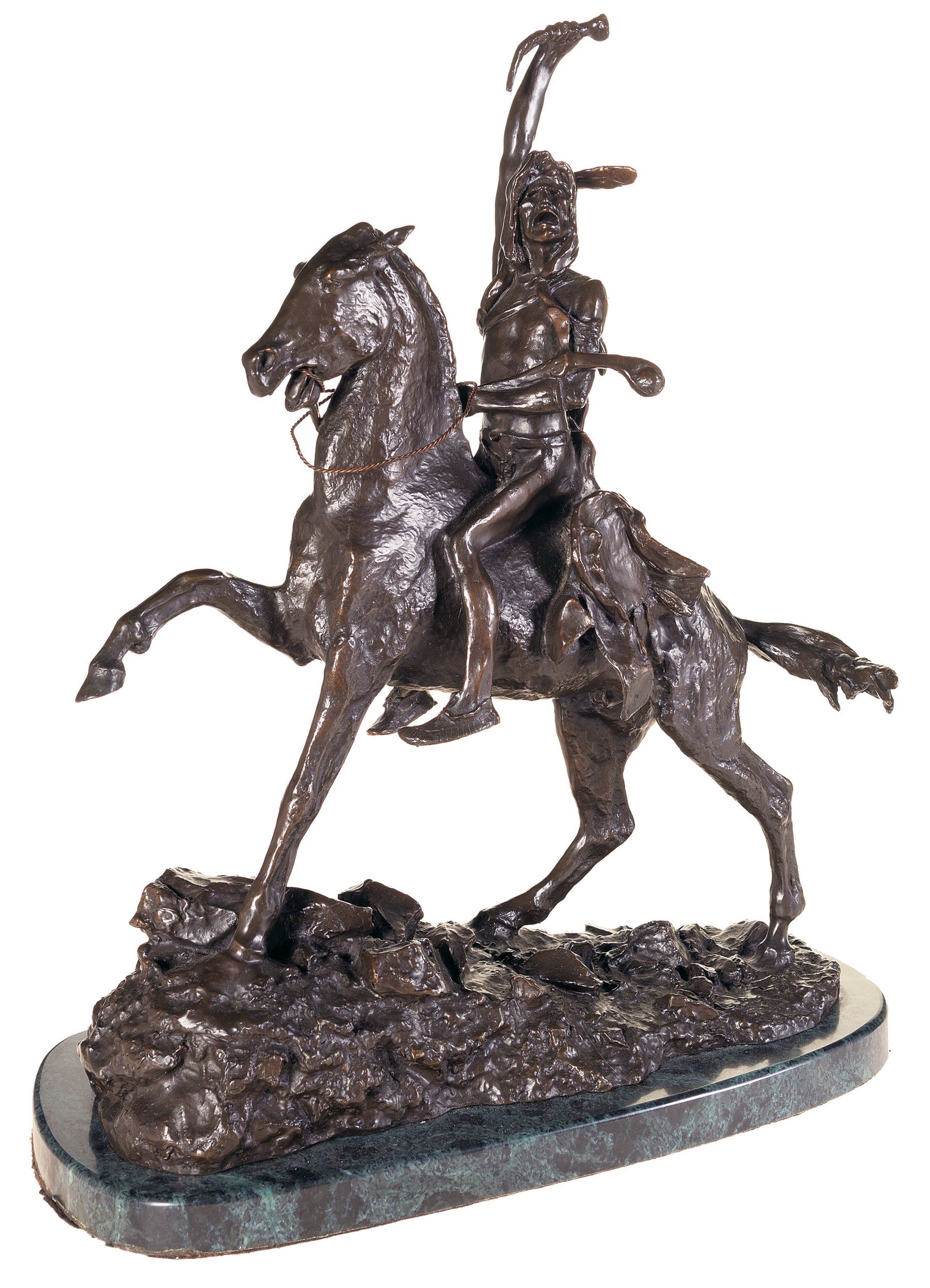 'The Scalp' Bronze Sculpture by Frederic Remington Rock Island Auction