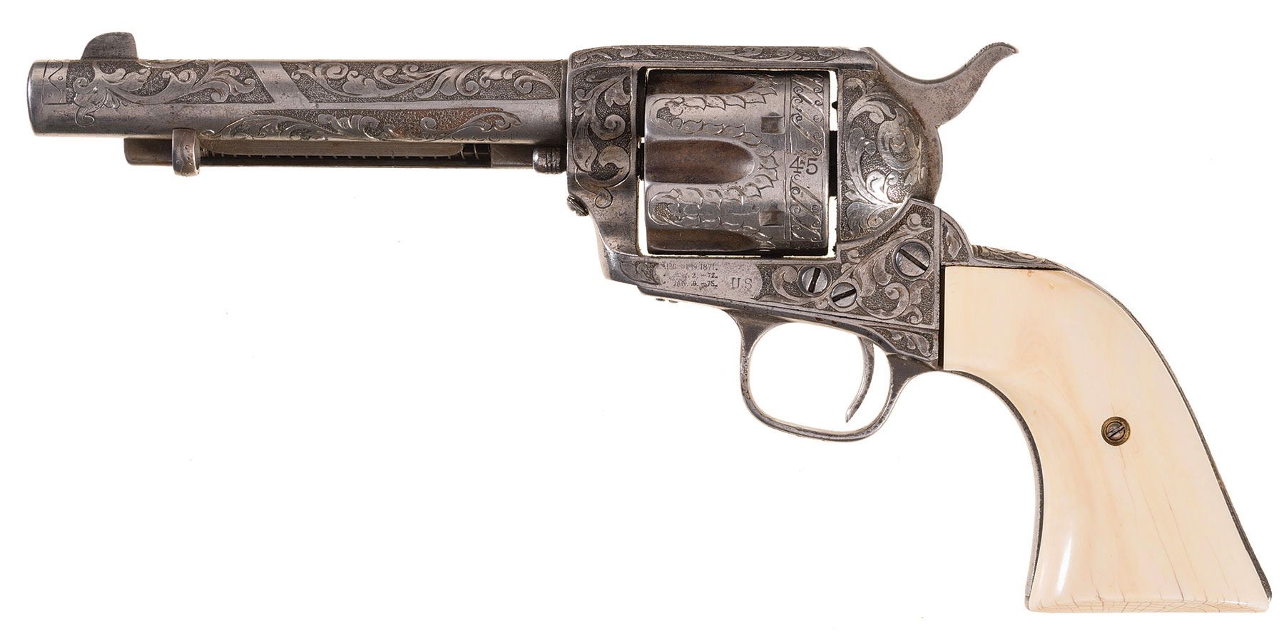 Engraved Colt Artillery Model Single Action Army Revolver Rock Island Auction