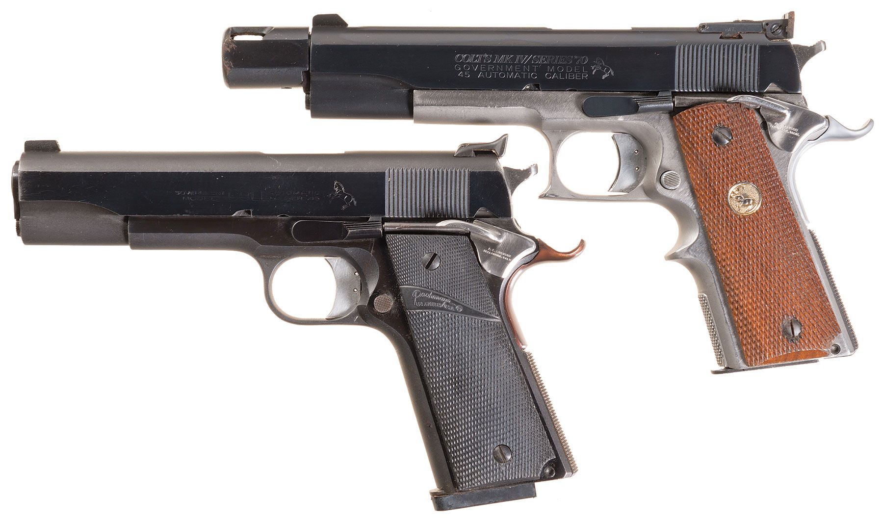 Two 1911a1 Style 45 Acp Semi Automatic Pistols Rock Island Auction