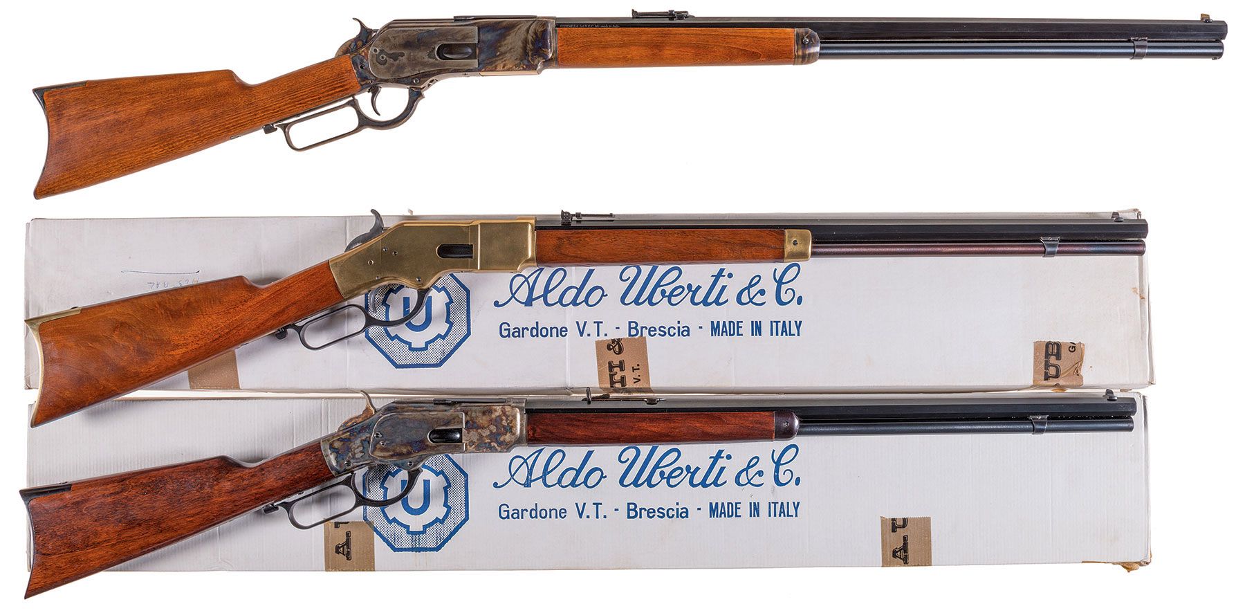 Three Lever Action Rifles -A) Chaparral Model 1876 Rifle | Rock Island ...
