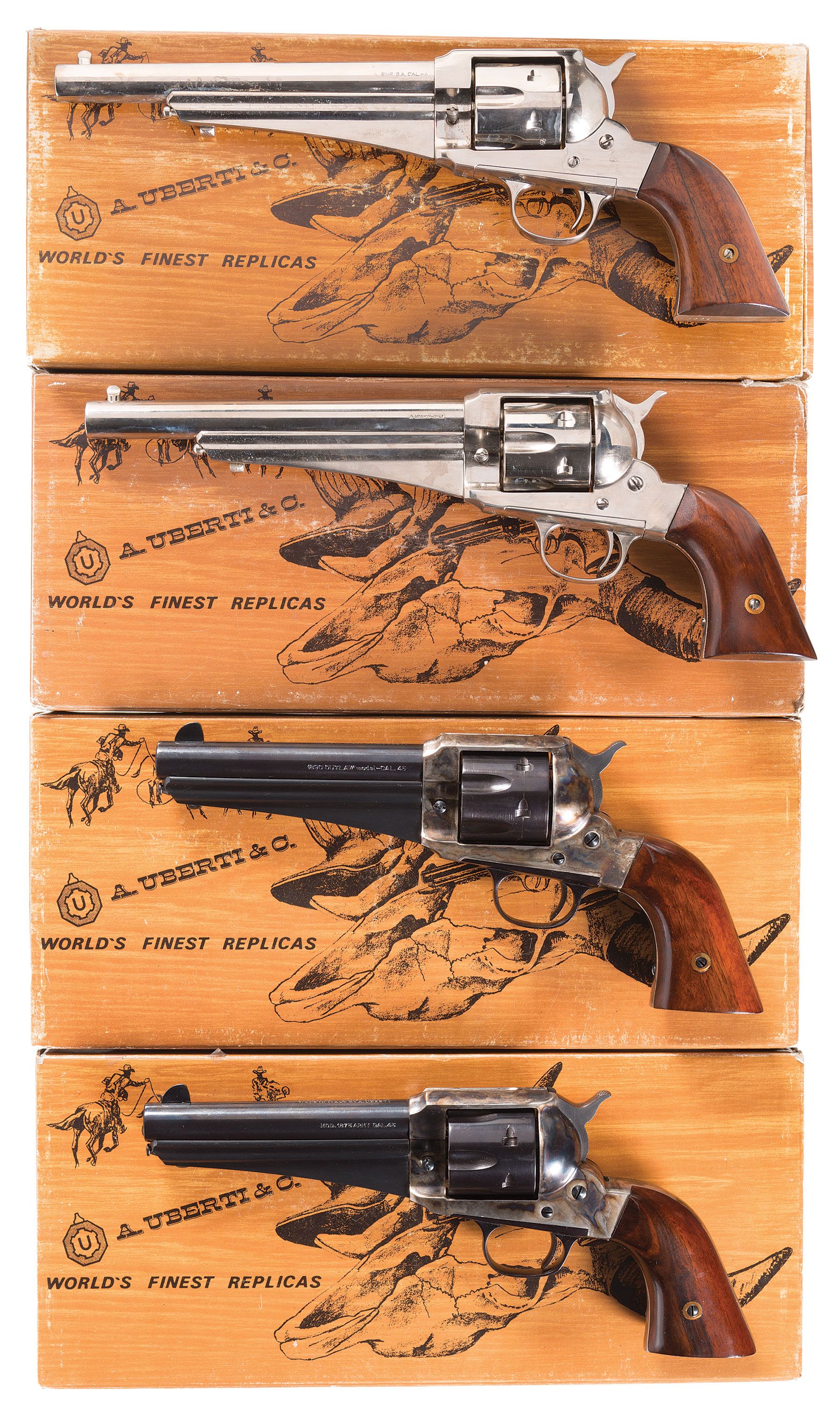 Four Uberti Single Action Revolvers with Boxes -A) EMF/Uberti Mo | Rock ...