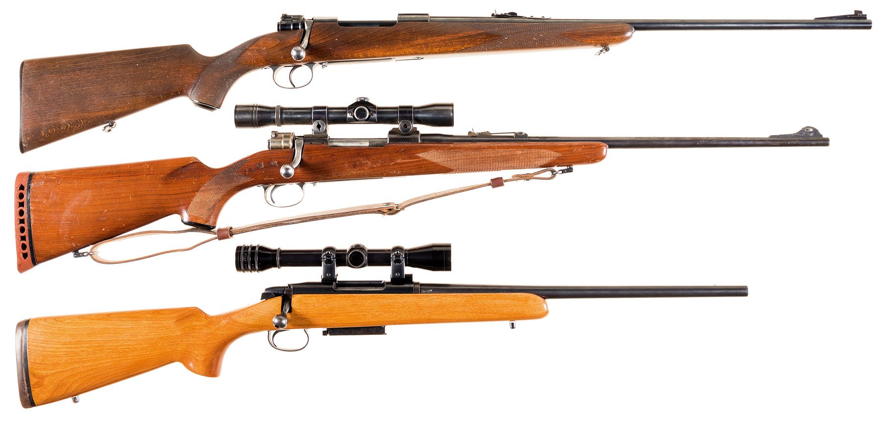 Three Bolt Action Rifles A) Husqvarna Sporting Rifle Rock Island Auction