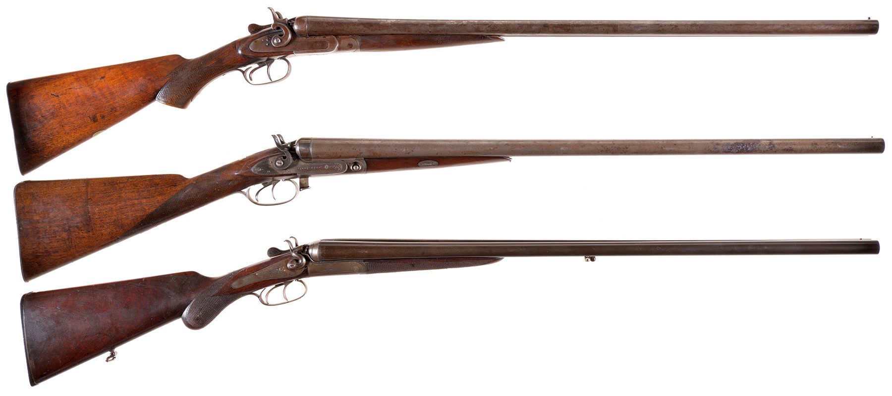 Three Double Barrel Hammer Shotguns -A) J. Reynolds Shotgun | Rock ...