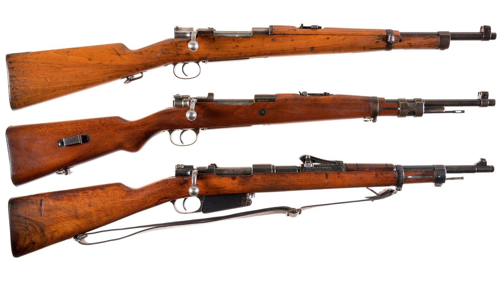 Three South American Contract Mauser Style Bolt Action Carbines | Rock ...