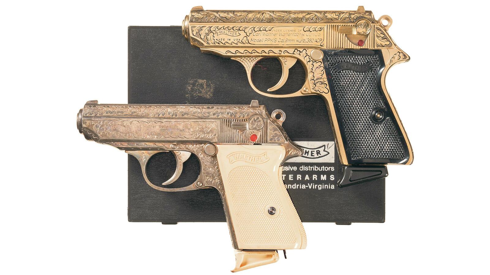 Two Engraved Walther Semi Automatic Pistols Rock Island Auction 