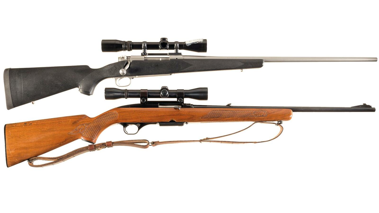 Two Winchester Rifles w/ Scopes Rock Island Auction