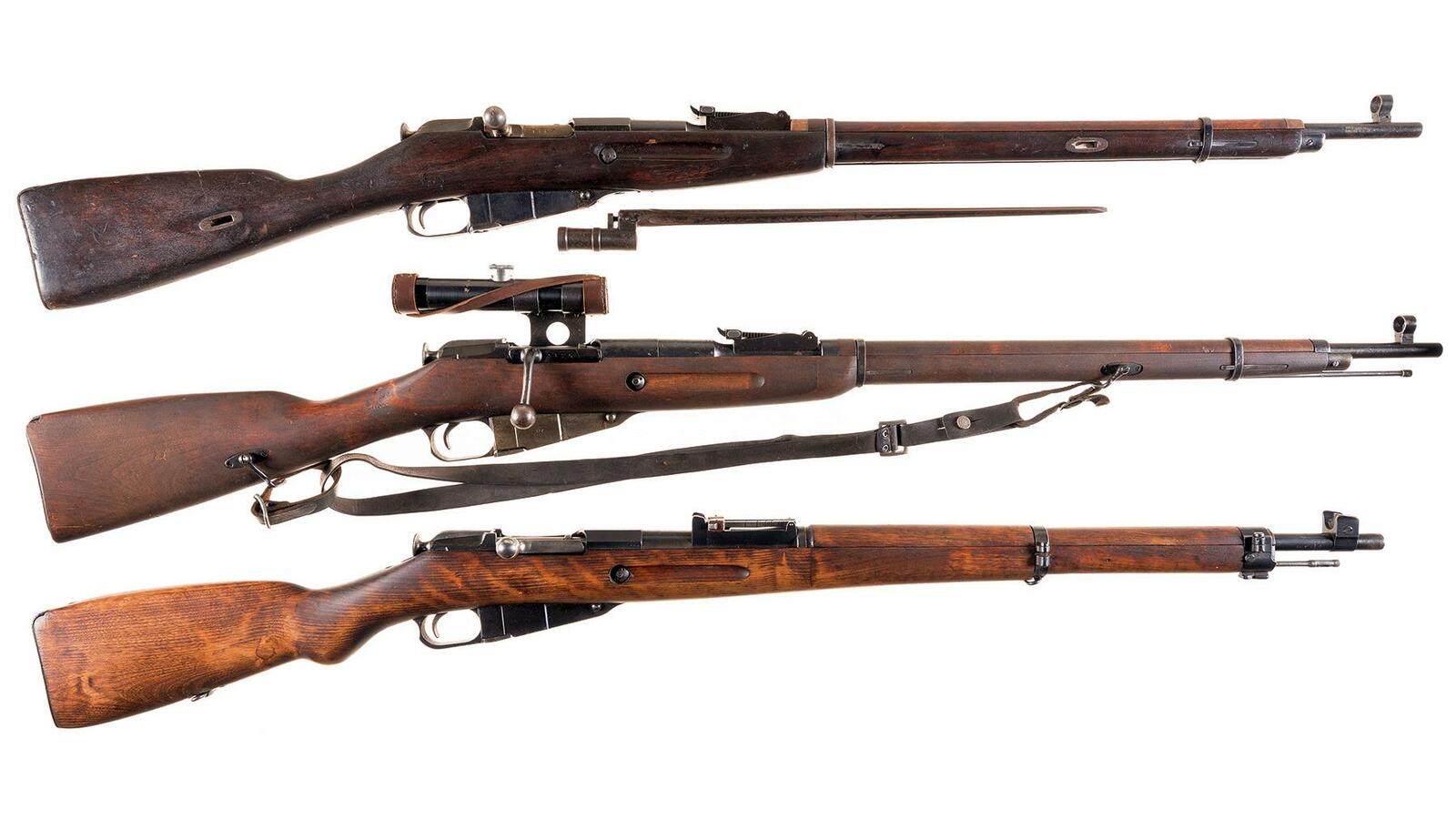 Three Mosin-Nagant Bolt Action Rifles | Rock Island Auction