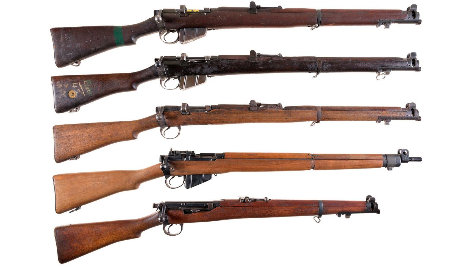 Five British Military Bolt Action Rifles | Rock Island Auction