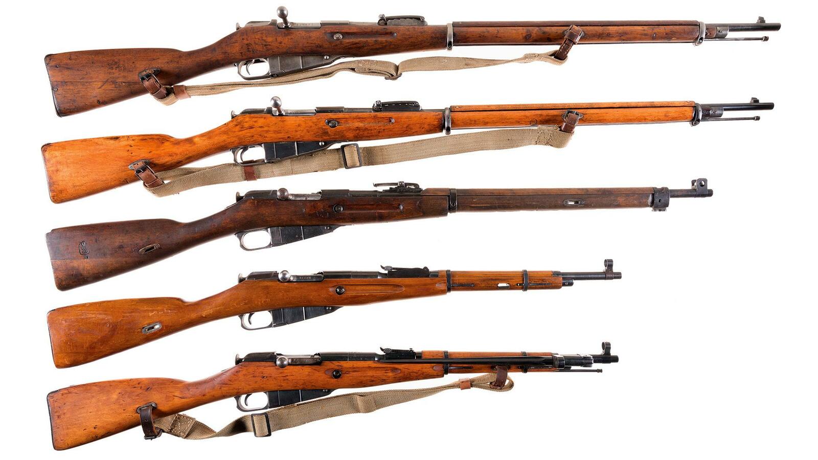 Five Mosin-Nagant Bolt Action Military Longarms | Rock Island Auction