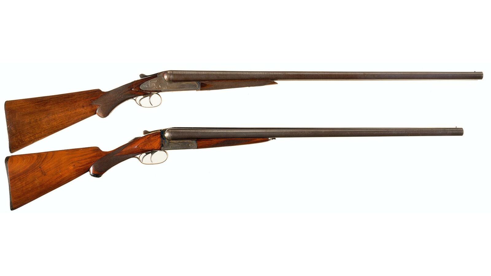 Two Damascus Double Barrel Shotguns | Rock Island Auction