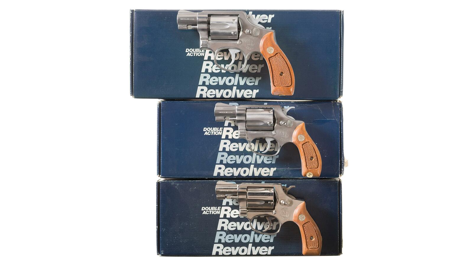 Three Boxed Smith & Wesson DA Revolvers w/ Boxes | Rock