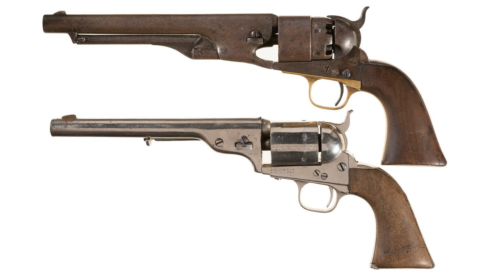 Two Revolvers Colt 1860 Army & Colt Open Top | Rock Island Auction