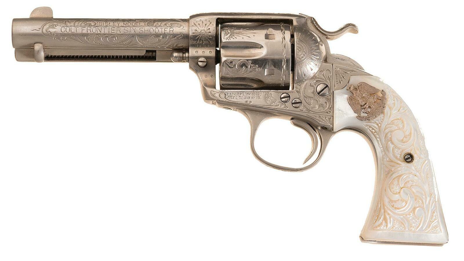 Engraved Texas Ranger Colt Bisley Model Single Action Revolver | Rock ...