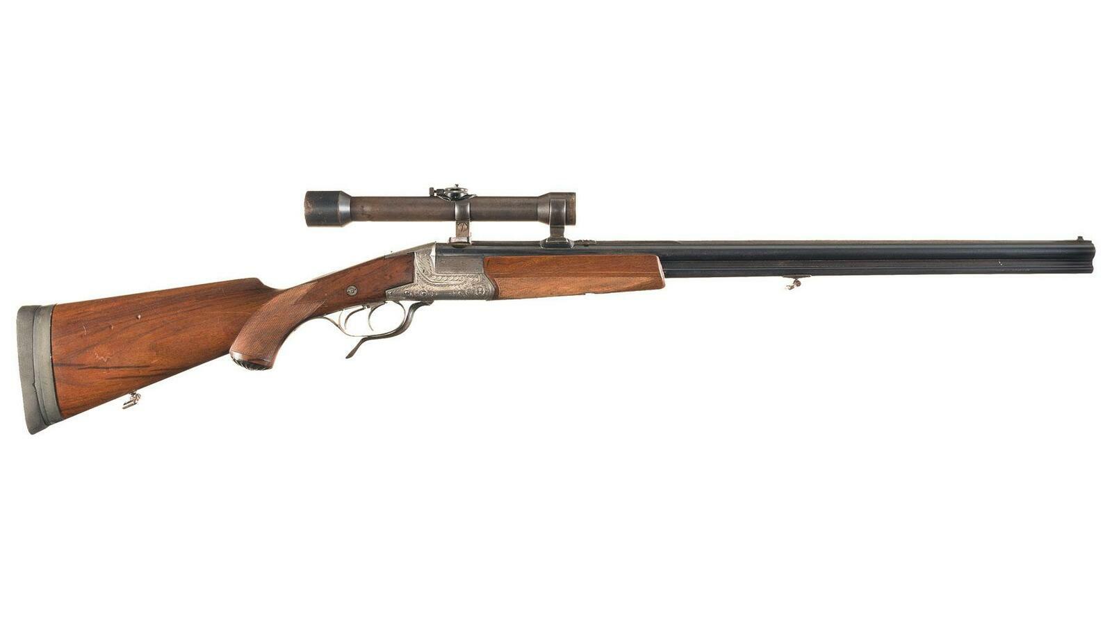 Engraved German Over/Under Combination Gun with Zeiss Scope | Rock ...