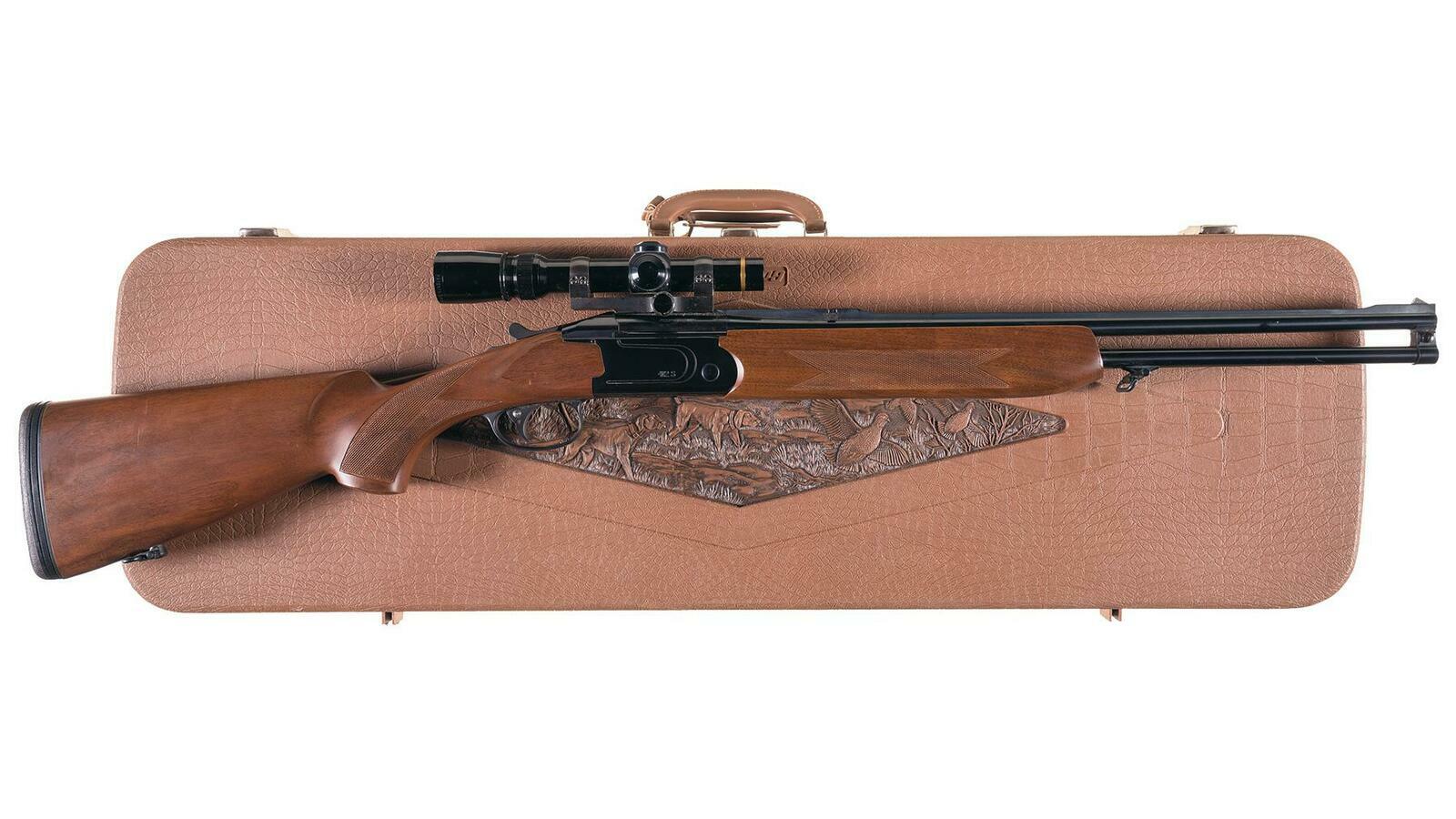 Velmet Model 412S Over/Under Double Rifle with Scope and Case | Rock ...