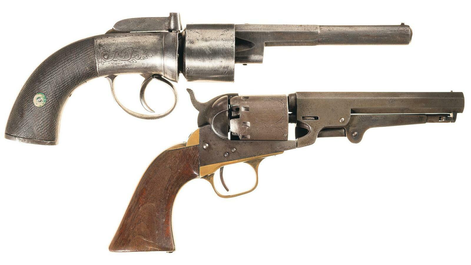 Two Antique Percussion Revolvers Rock Island Auction