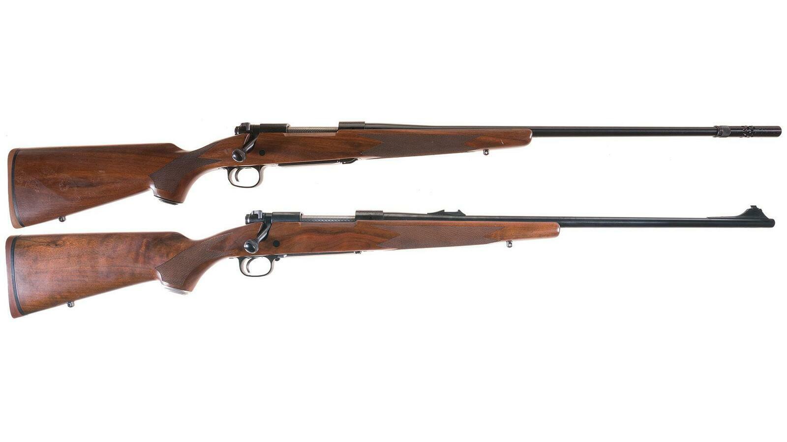 Two Documented Winchester Factory Collection Bolt Action Rifles Rock
