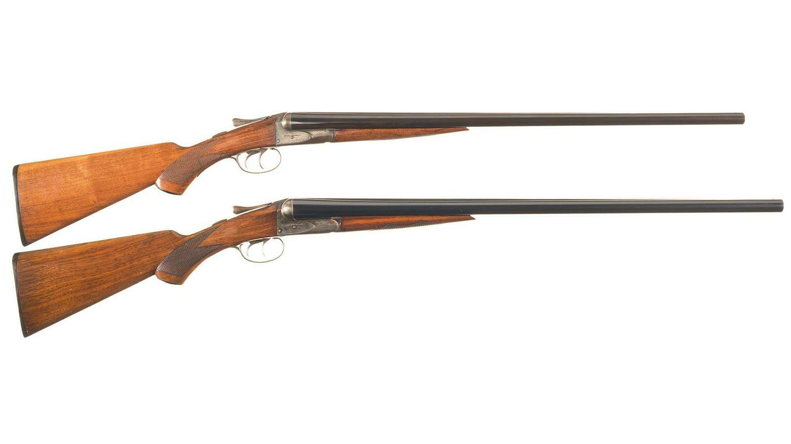 Two Engraved A.H. Fox Double Barrel Shotguns | Rock Island Auction