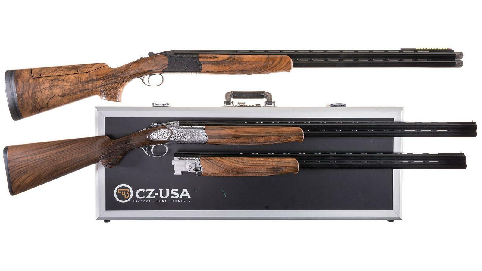 Two Engraved Cz Over/Under Shotguns | Rock Island Auction