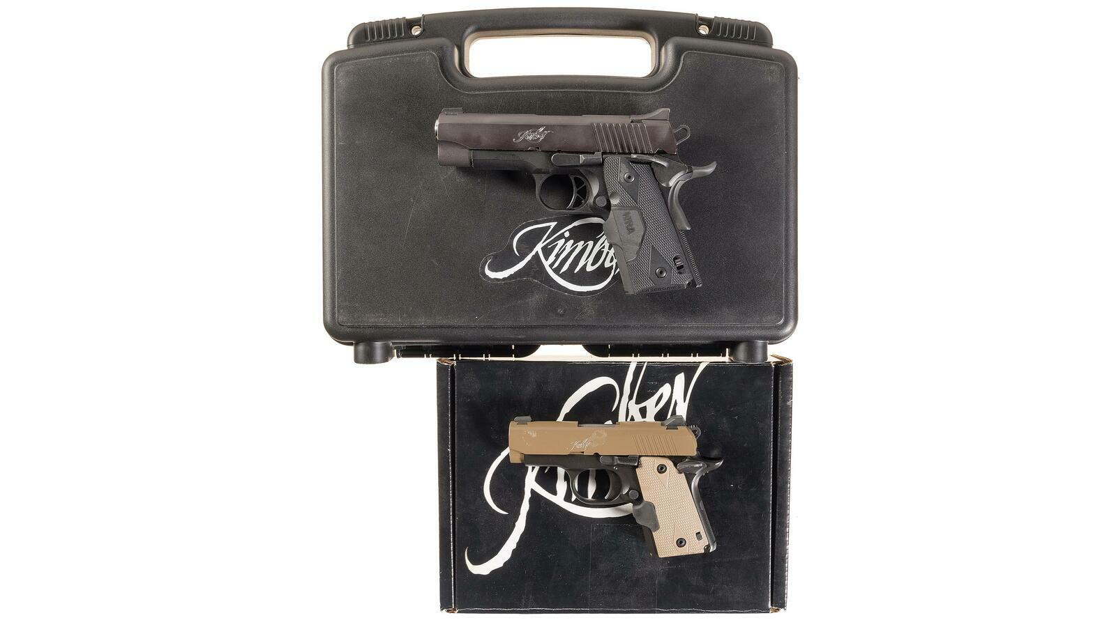Two Kimber SemiAutomatic Pistols with Cases Rock Island Auction