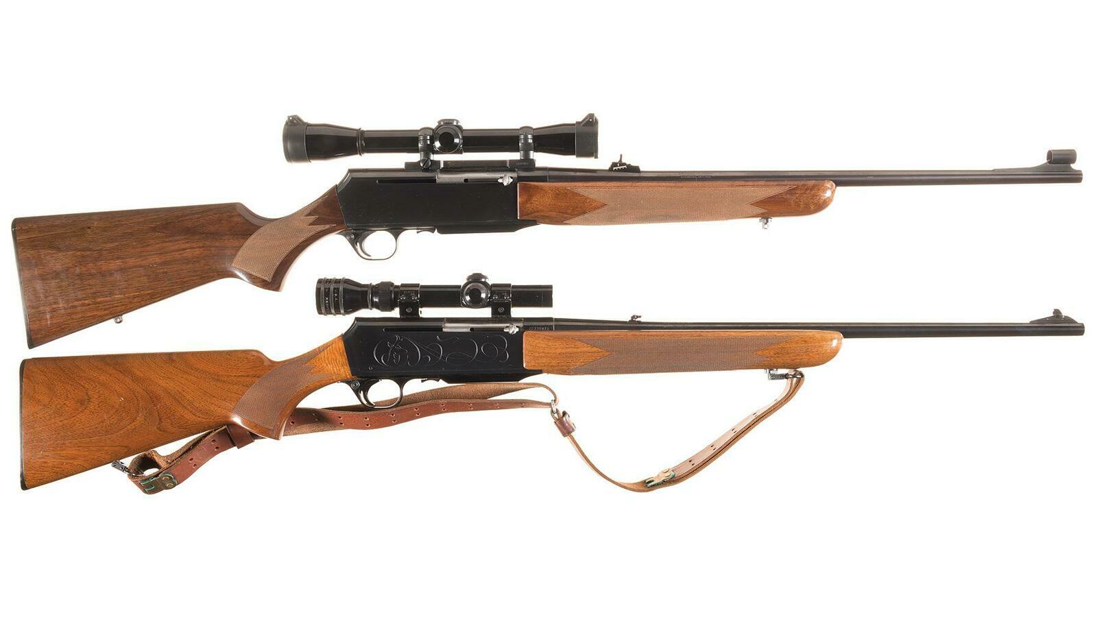 Two Browning BAR Semi-Automatic Rifles with Scopes | Rock Island Auction