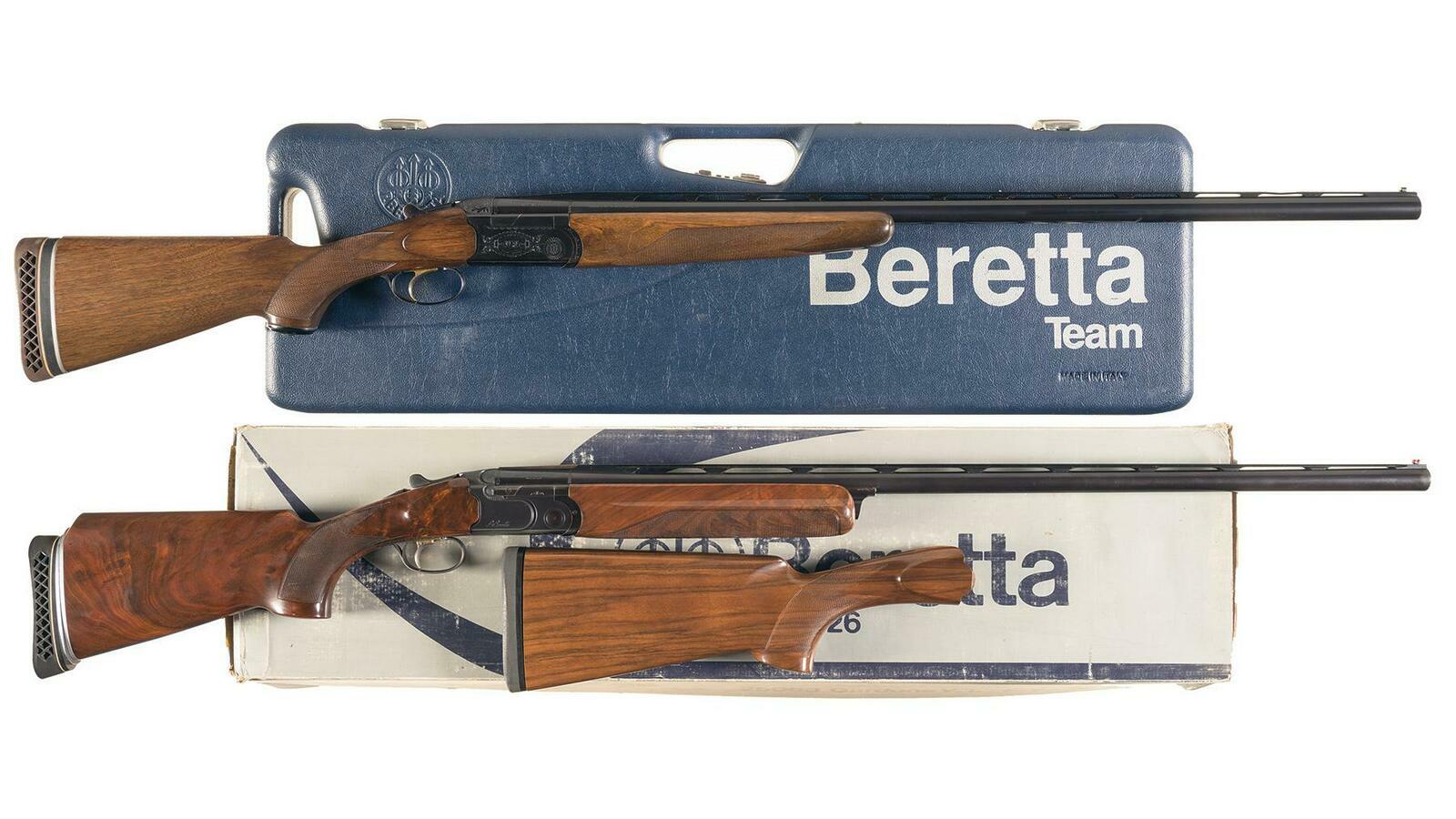 Two Engraved Beretta Single Barrel Trap Shotguns Rock Island Auction