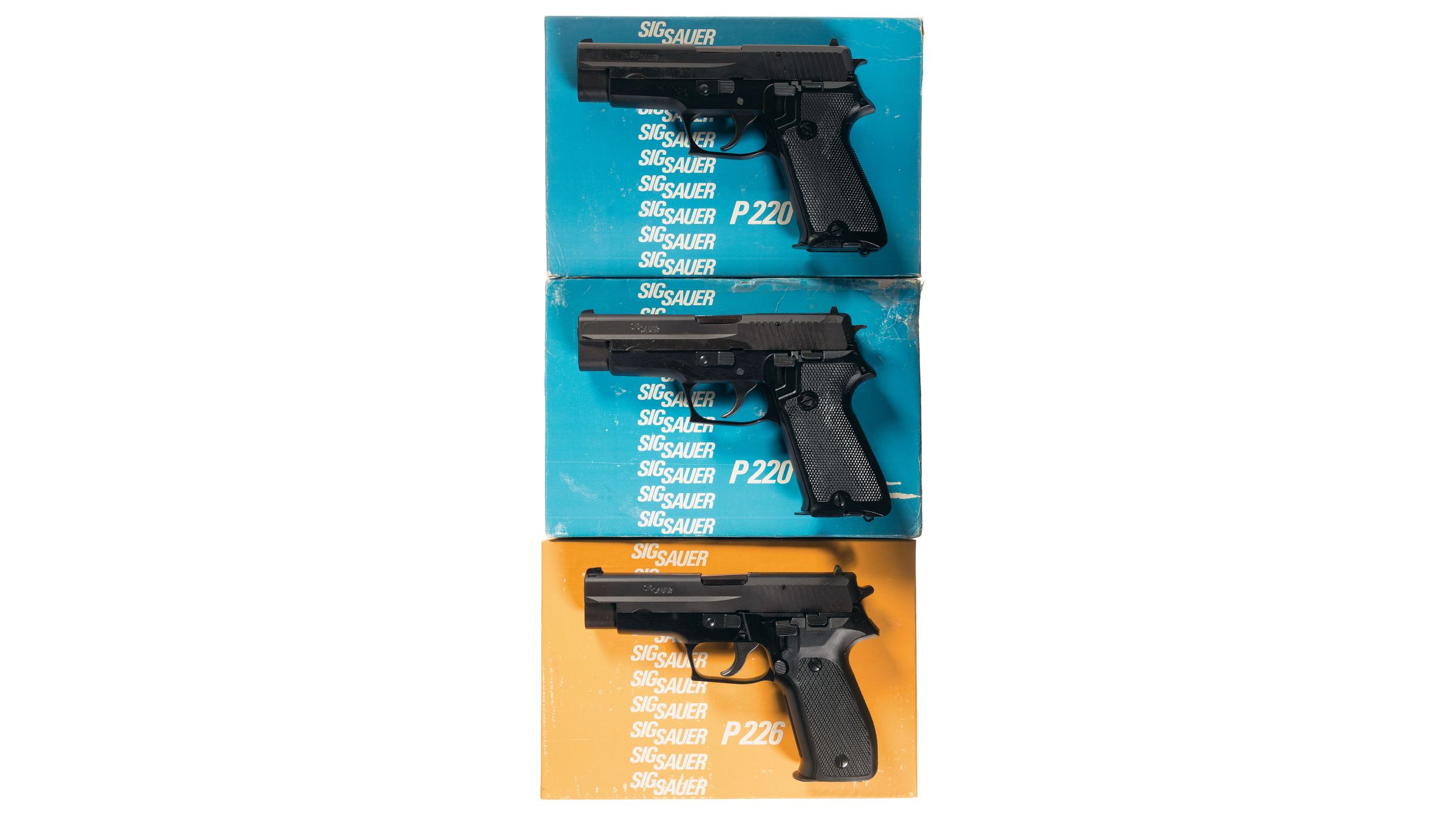 Three Sig Sauer SemiAutomatic Pistols with Boxes Rock Island Auction