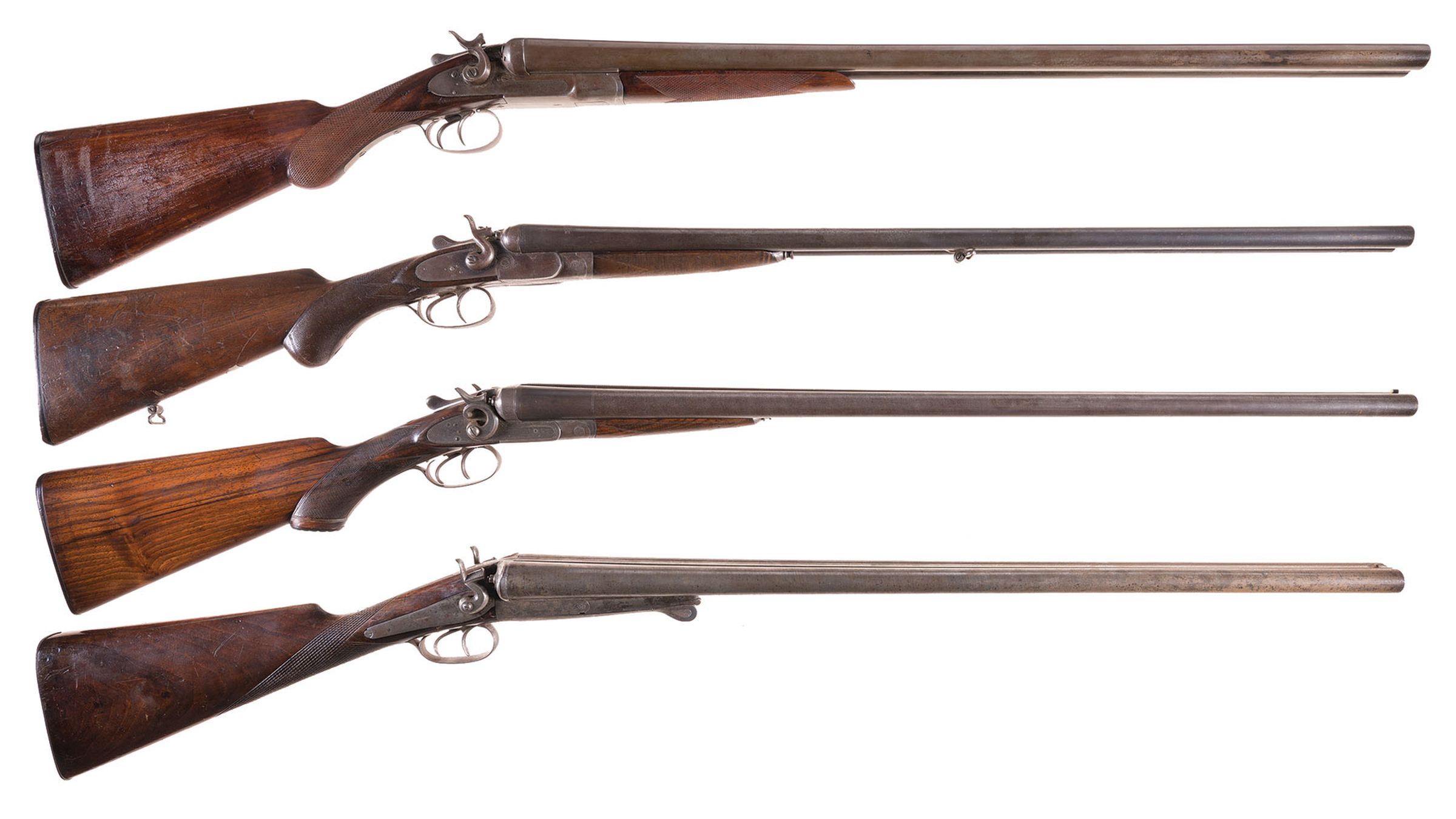 Four Double Barrel Hammer Shotguns | Rock Island Auction