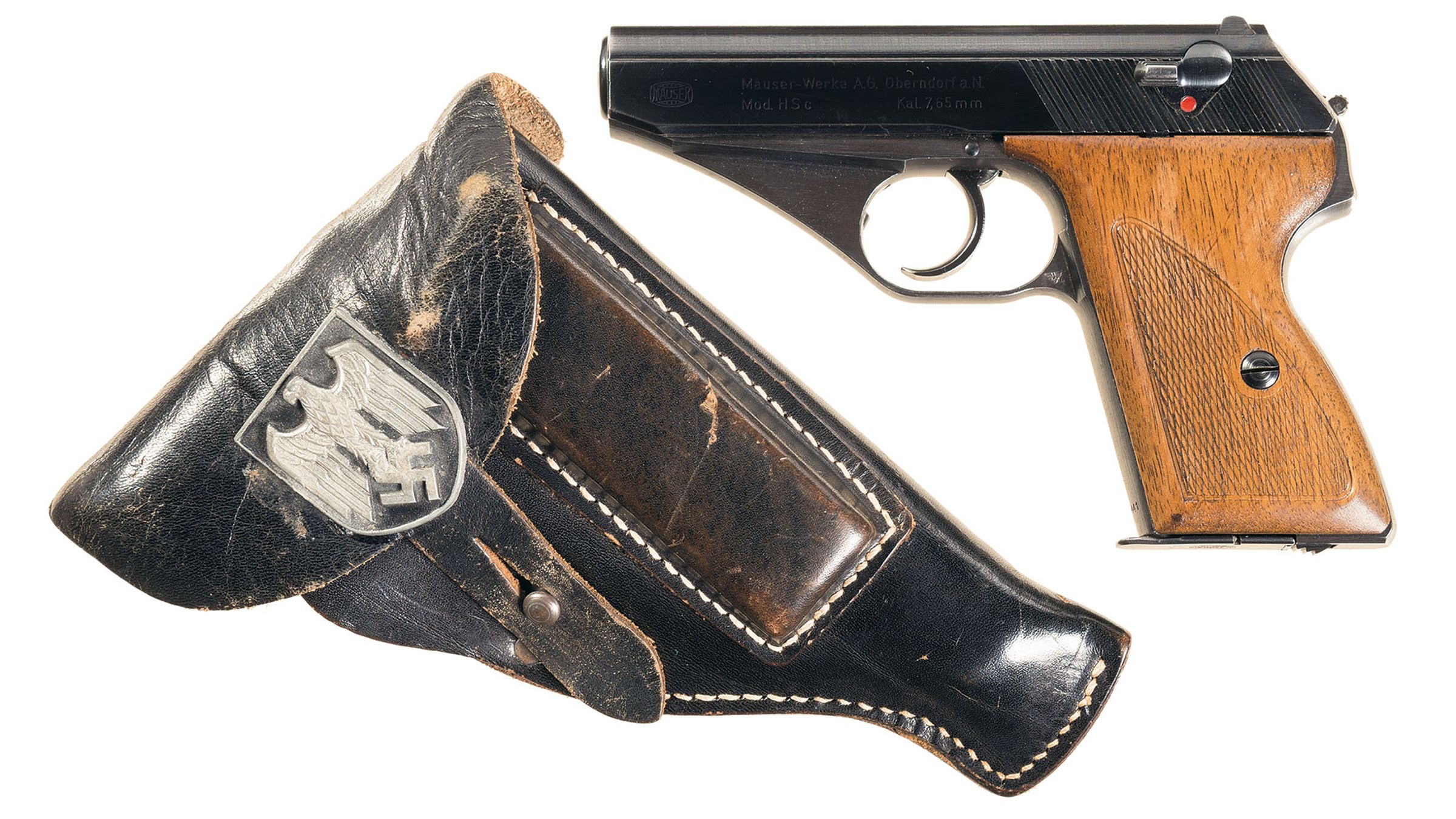 Mauser 'Eagle/L' Nazi Police HSc Pistol w/Ex. Mag, Holster | Rock