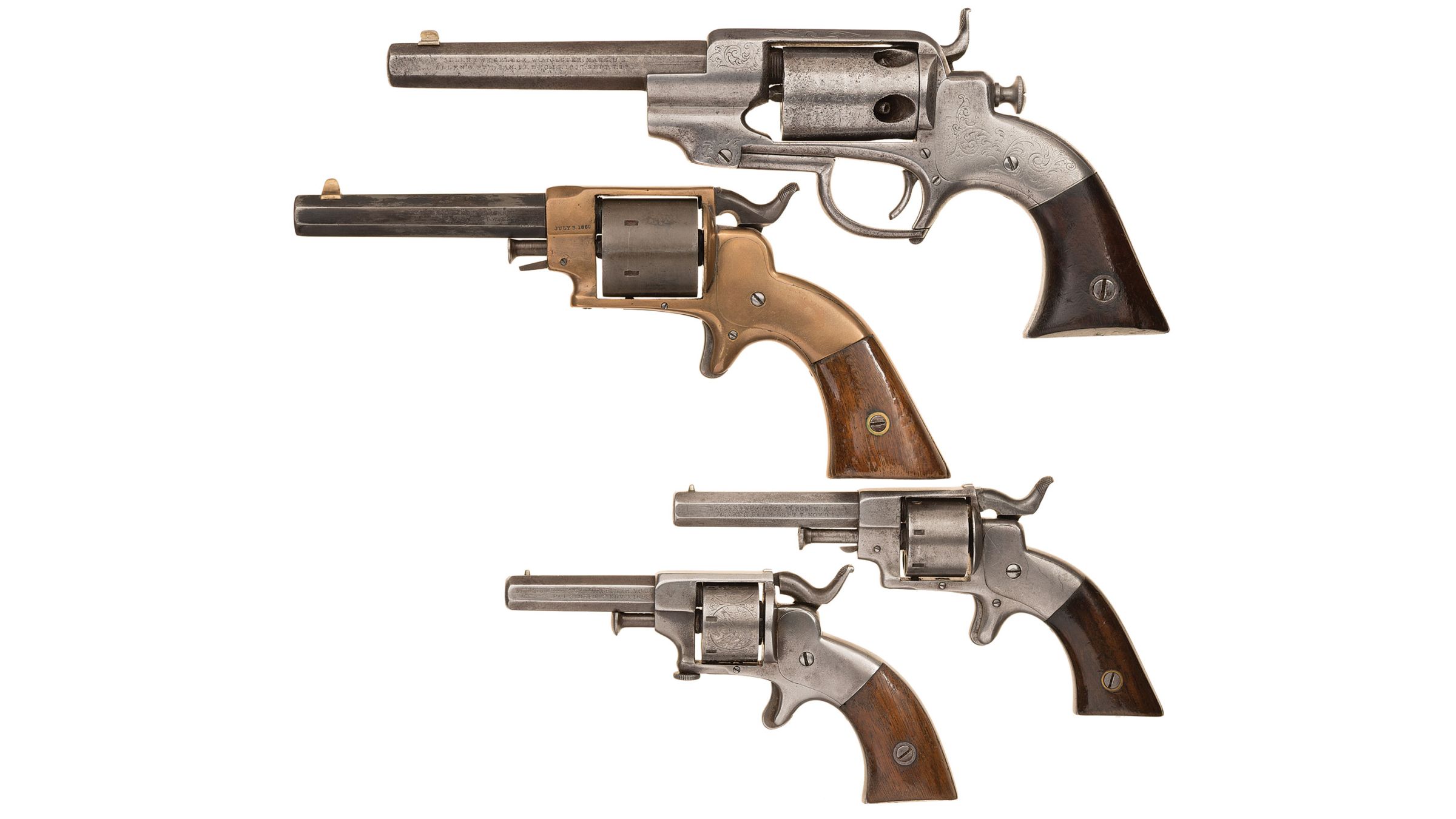 Four Allen & Wheelock Revolvers | Rock Island Auction