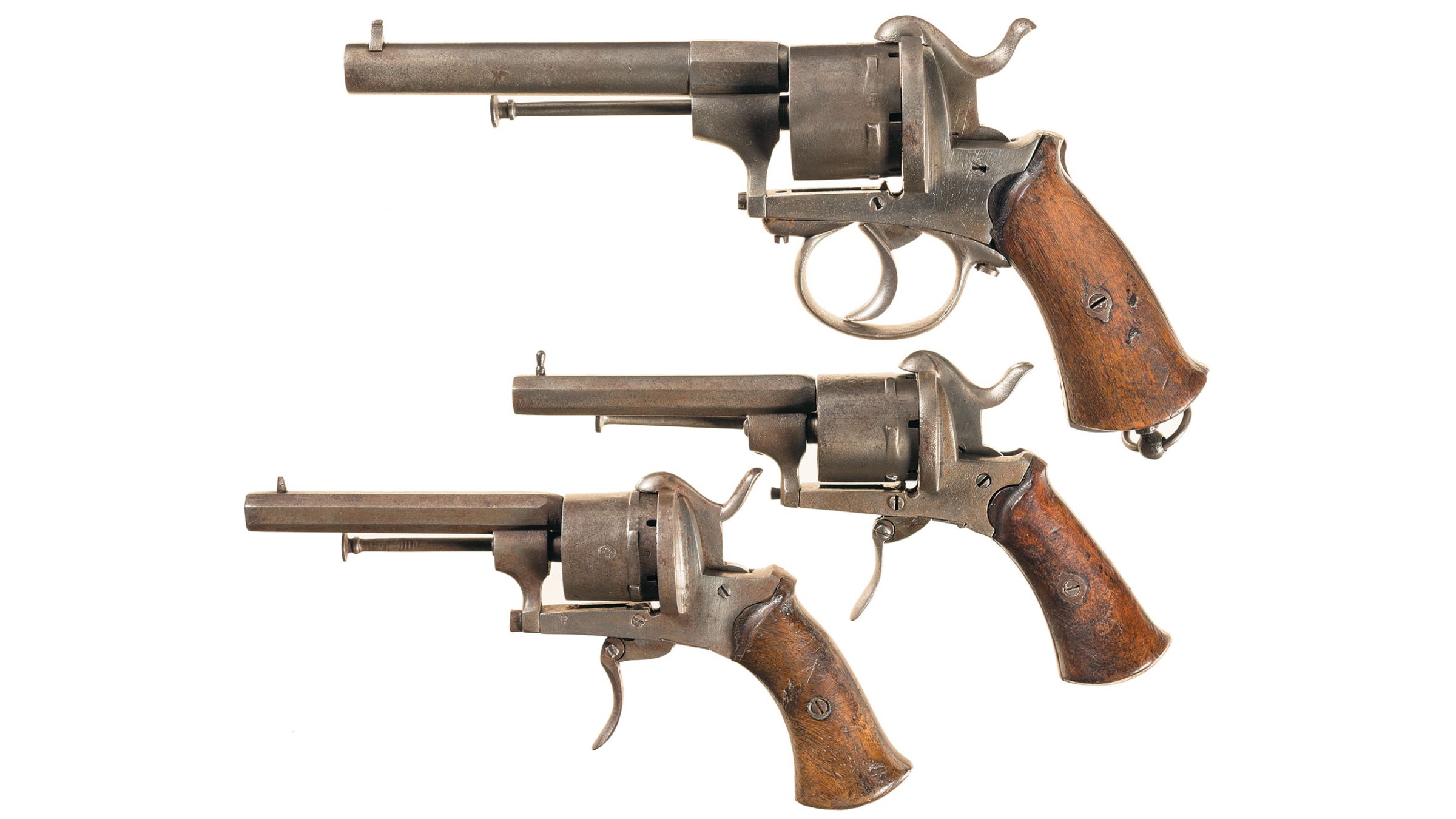 Three European Pinfire Double Action Revolvers Rock Island Auction 6722