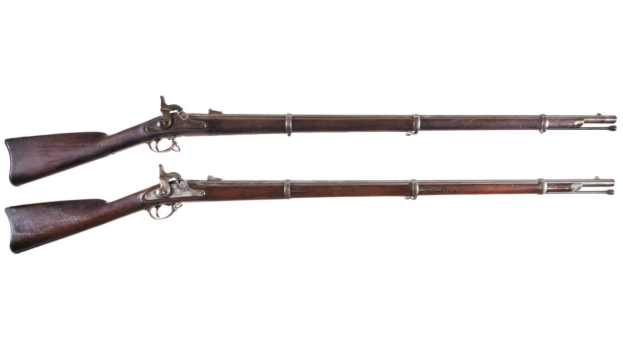 Two Antique U.S. Springfield Model 1863 Percussion Rifle-Muskets | Rock ...