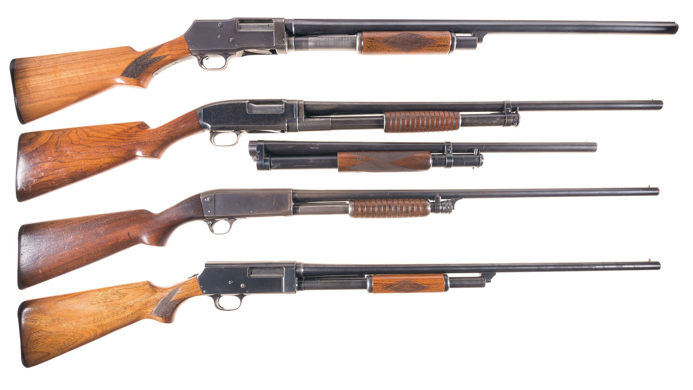 Four Slide Action Shotguns | Rock Island Auction