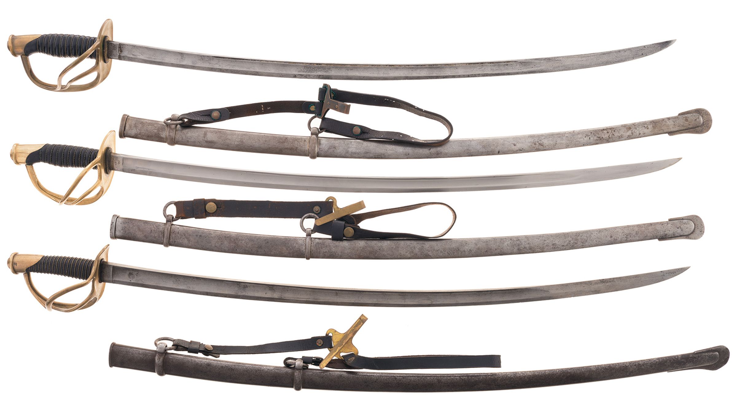 three-u-s-cavalry-swords-with-scabbards-rock-island-auction