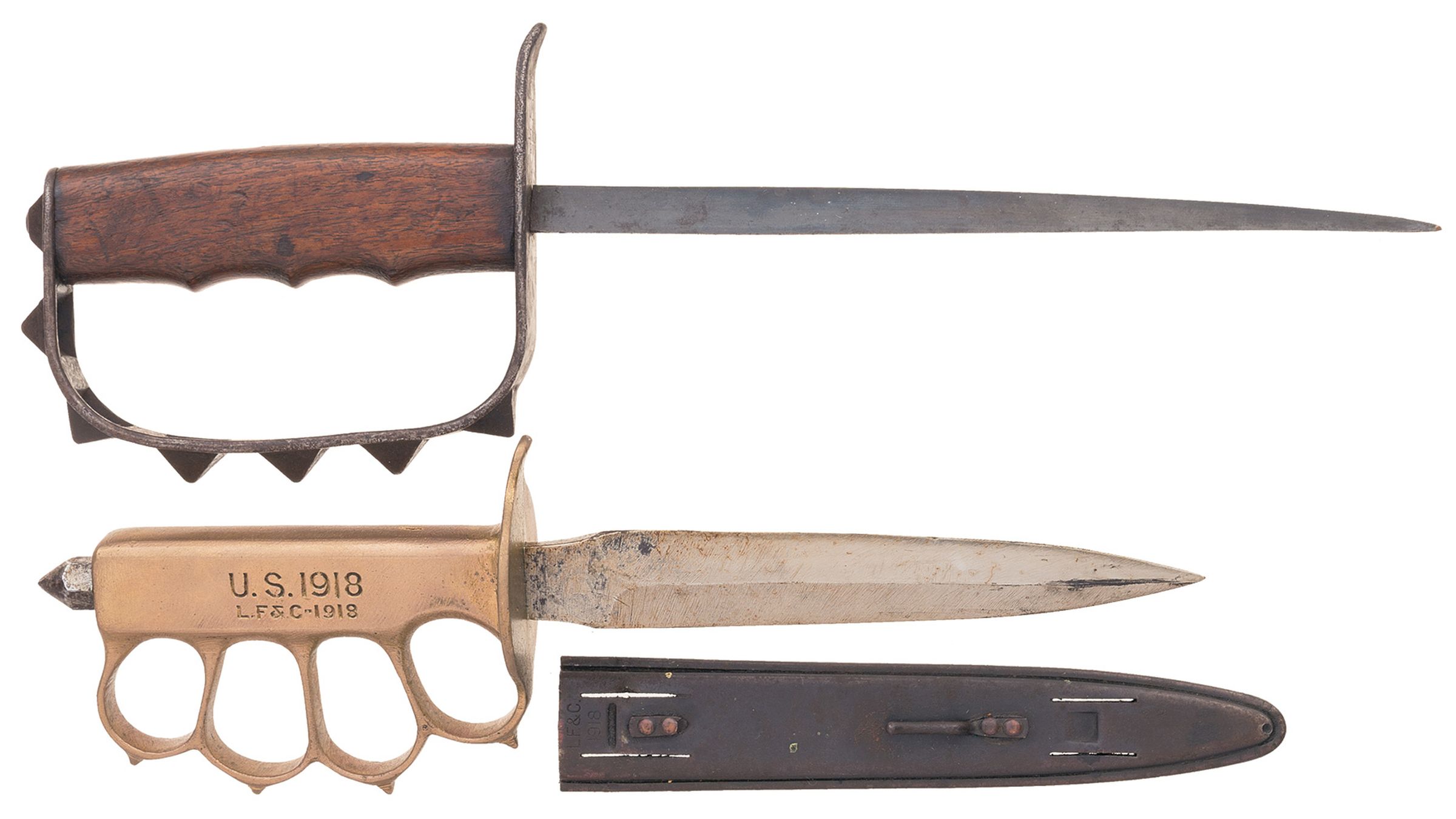 Two Us Military Trench Knives Rock Island Auction