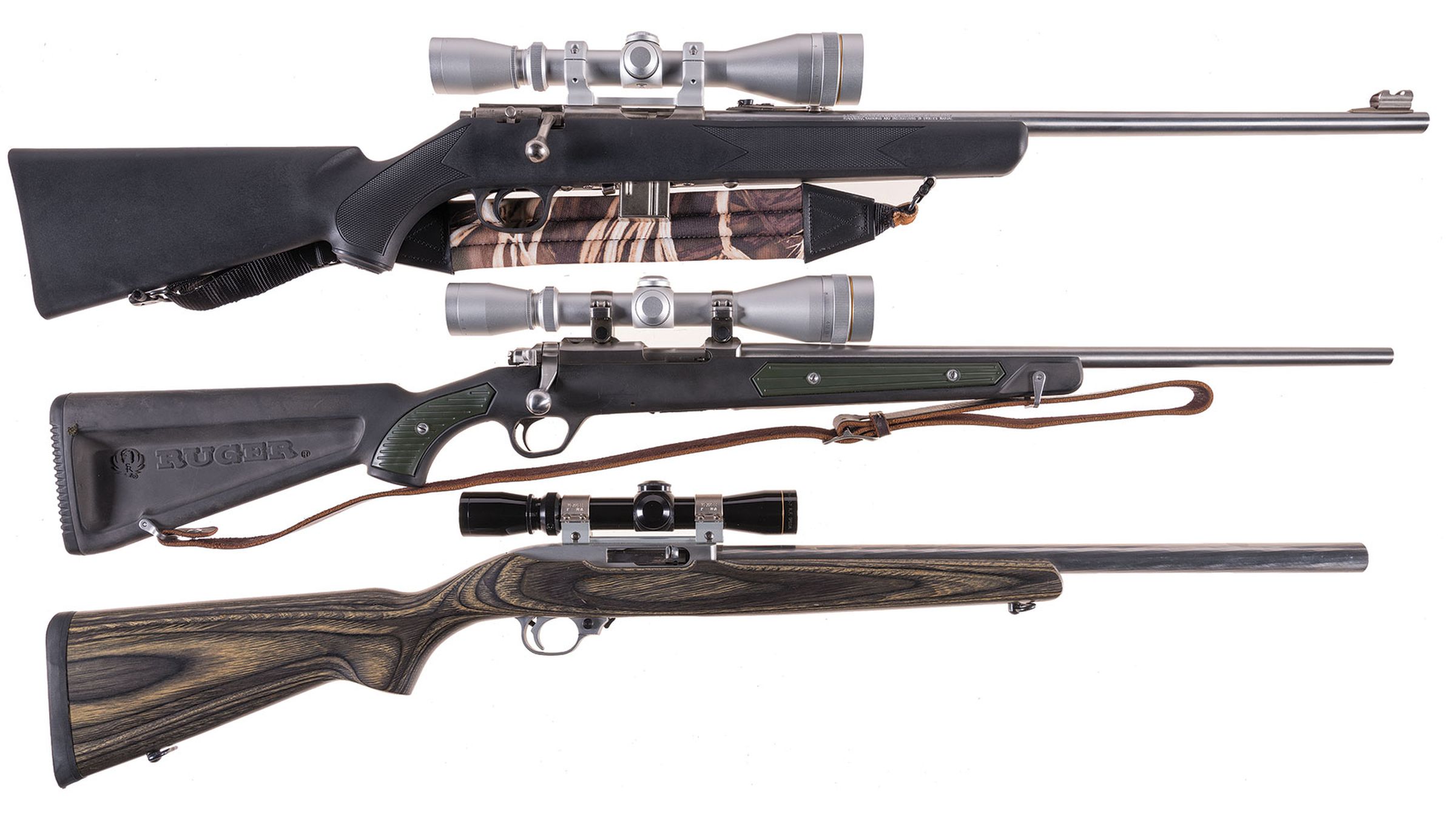 Three Rimfire Long Guns with Scopes Rock Island Auction